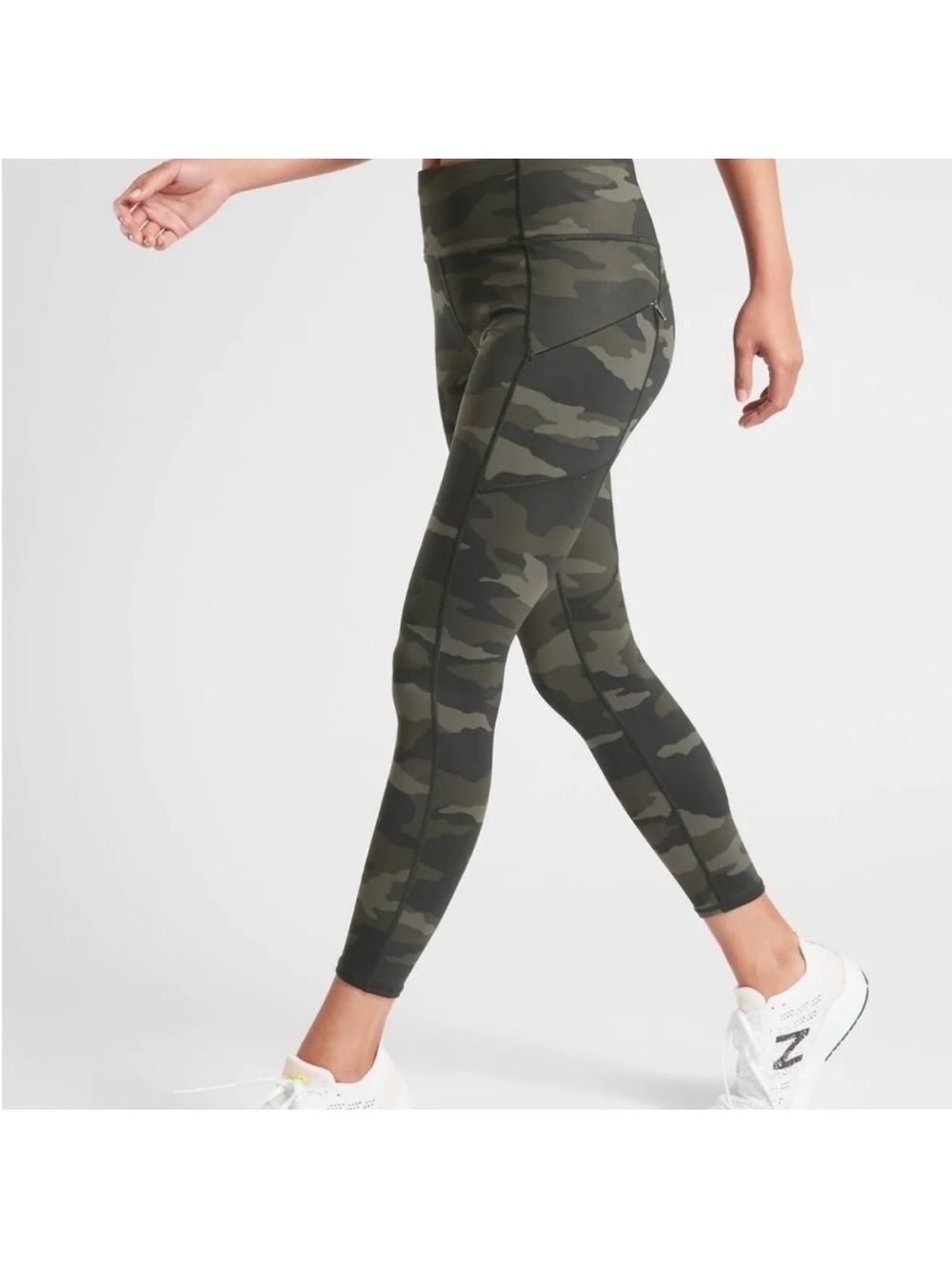 Athleta Olive Camo High-Waist Performance Leggings